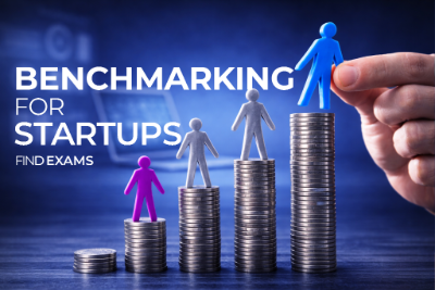 Benchmarking for startups with competitor analysis metrics and gap tracking dashboard