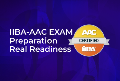 IIBA-AAC exam preparation cover image showing Agile Analysis Certification badge and focus on real exam readiness