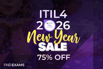 ITIL 4 Foundation New Year Sale 2026 with 75% discount on exam simulator for IT service management certification preparation