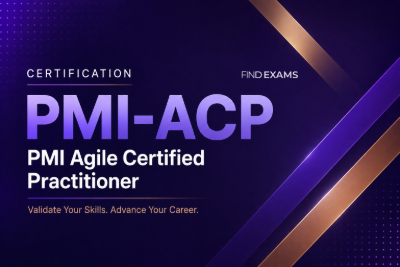 PMI-ACP certification badge and study materials on a desk