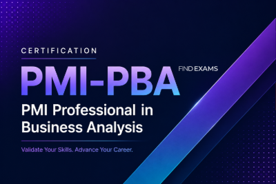 PMI-PBA certification cover featuring business analysis and analytical problem solving concept.