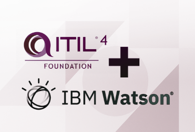 ITIL 4 Foundation and IBM Watsonx visual showing how AI supports incident and problem management through automation, triage, and root cause analysis